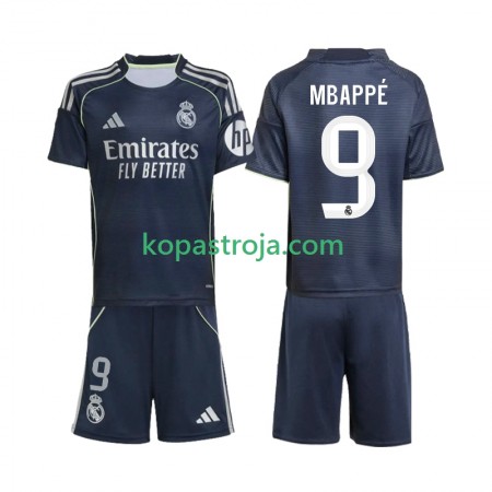 Billiga Fotbollströjor Real Madrid Kylian Mbappé 9 Barn Borta tröja 2025/26 Kortärmad